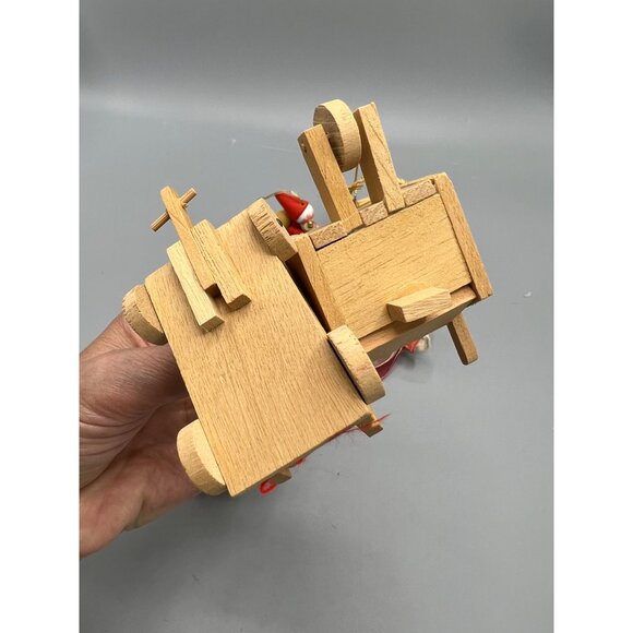 6 Vtg Nordic Christmas Tree Ornaments Swedish Wood Straw Cloth Decorations Santa - Picture 13 of 16